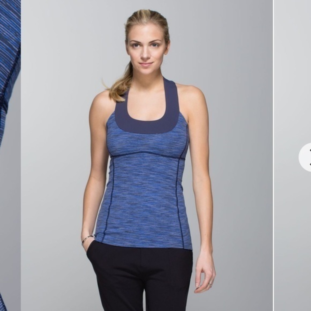 Lululemon Luon Scoop Neck‎ Tank Cadet Blue 6